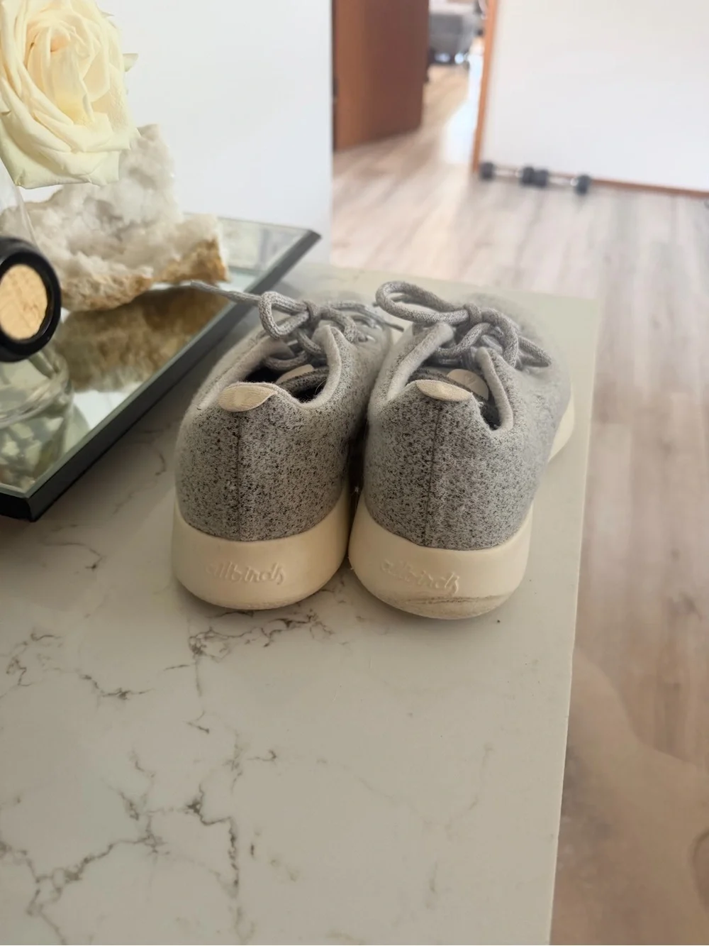 allbirds Light Gray Wool Slip-On Sneakers